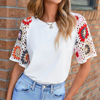 Meribeth | Häkel-Top mit Blumenmuster