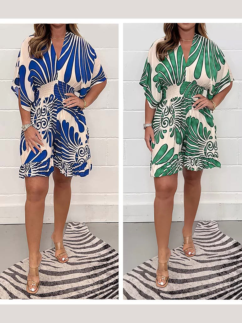 Liana | Lockerer Jumpsuit mit floralen Akzenten