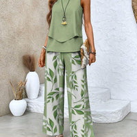 Ratchel | Modisches Damen-Set mit bedrucktem Top und passender Hose