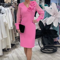 Akishia | Damenkleid mit V-Ausschnitt