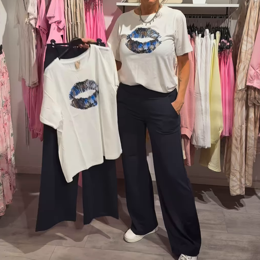 Mally | Zweiteiliges Set mit Print – Top & Hose