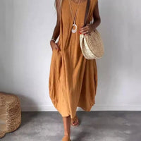 Blanne | Boho-Schickes ärmelloses Midikleid