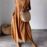 Blanne | Boho-Schickes ärmelloses Midikleid