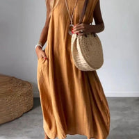 Blanne | Boho-Schickes ärmelloses Midikleid