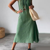 Blanne | Boho-Schickes ärmelloses Midikleid