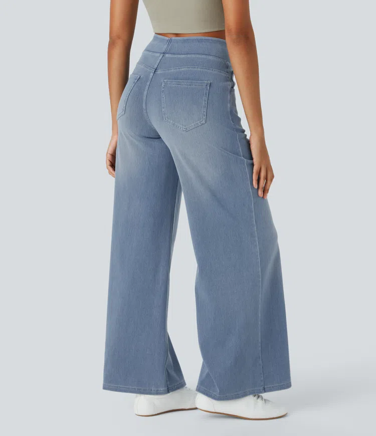 Carolina | Damen-Jeans, High Waist & weites Bein