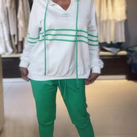 Eden | Gestreiftes Sweatshirt-Set - Oberteil & Unterteil