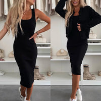 McKinley | elegantes Midikleid im Doppelpack mit Bomber