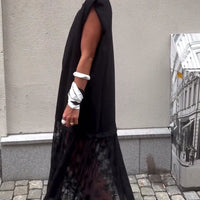 Milani | Patchwork Kleid, ärmellos & aus Mesh