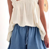 Agusta | Lässige Jeansshorts mit elastischem Bund