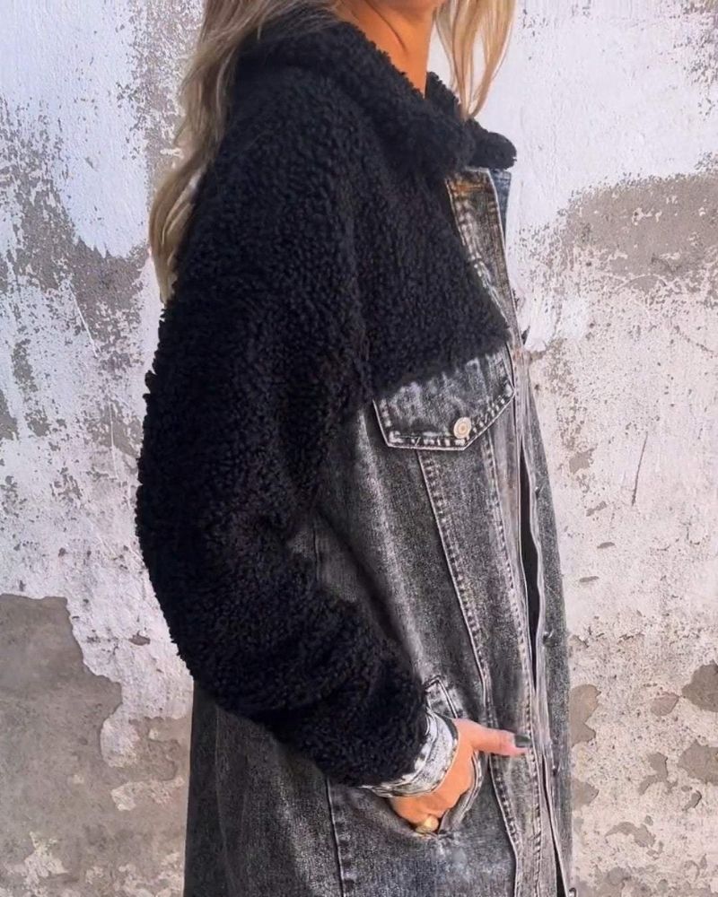 Varisa | Jeansjacke mit Knopfleiste und Revers