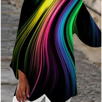 Zella | Bedrucktes Top mit Rundhalsausschnitt und langen Ärmeln