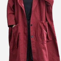 Nida | Oversize-Windjacke in Burgunderrot