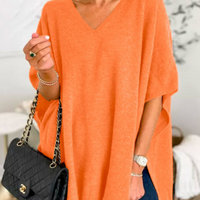 Eliery | Poncho-Pullover mit V-Ausschnitt