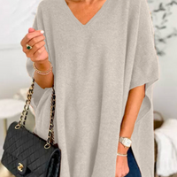 Eliery | Poncho-Pullover mit V-Ausschnitt
