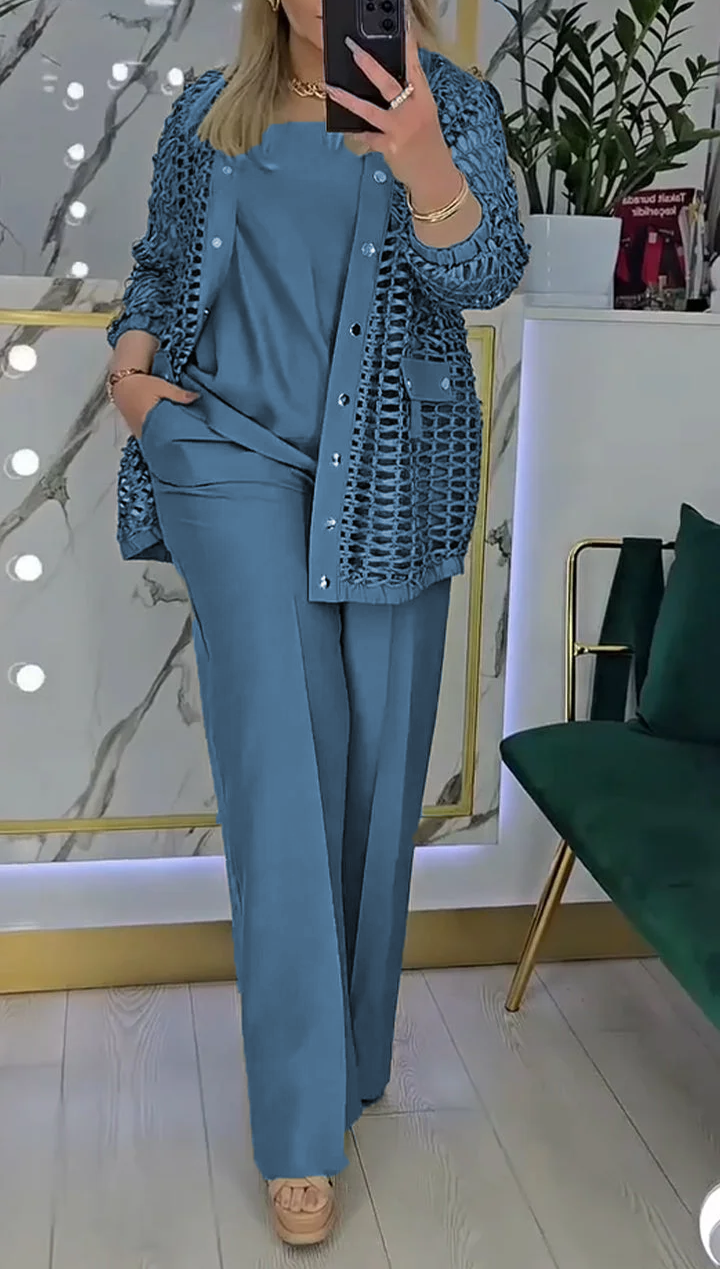 Amelia | Klassischer Damenanzug im dreiteiligen Set