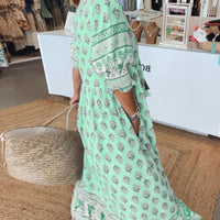 Liana | Bedrucktes Kleid mit V-Ausschnitt