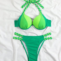 Levi | Colorblock-Halter-Bikini