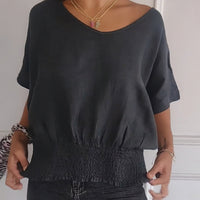 Nadia™ | Einfaches T-Shirt mit mittellangen Ärmeln