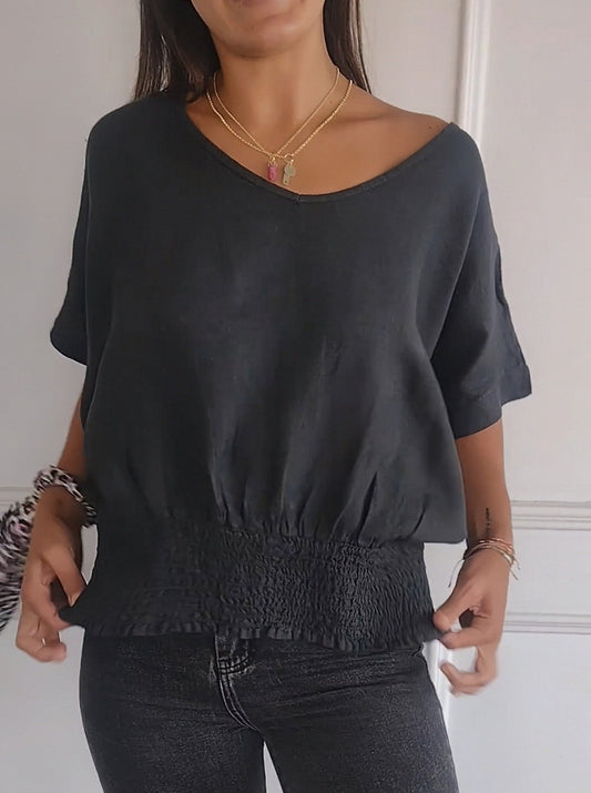 Nadia™ | Einfaches T-Shirt mit mittellangen Ärmeln