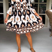 Larisa | Bedrucktes Kleid mit 3/4 Ärmeln