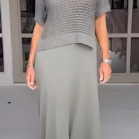 Genevieve | elegantes Sommerkleid mit gestricktem Oberteil