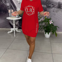 Laylani | sportliches Kleid mit Kapuze und Druck