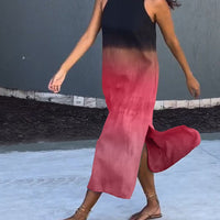 Tayla | Ombre ärmelloses Midikleid