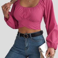 Liliana | Eleganter Midriff mit Laternenärmeln