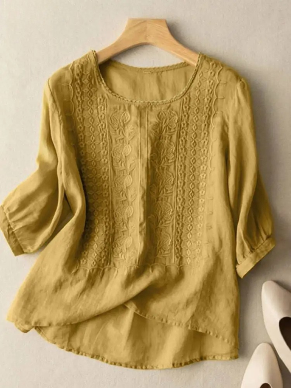 Constance | Stilvolle Bluse mit zarten Stickdetails