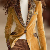 Jeanisa | Samtjacke mit Stickerei