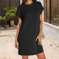 Sani | Texturiertes Strick-T-Shirt-Kleid