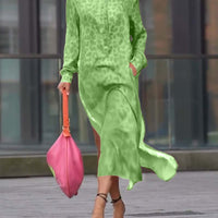 Keyla | modisches Kleid mit Leopardenmuster und Schlitz