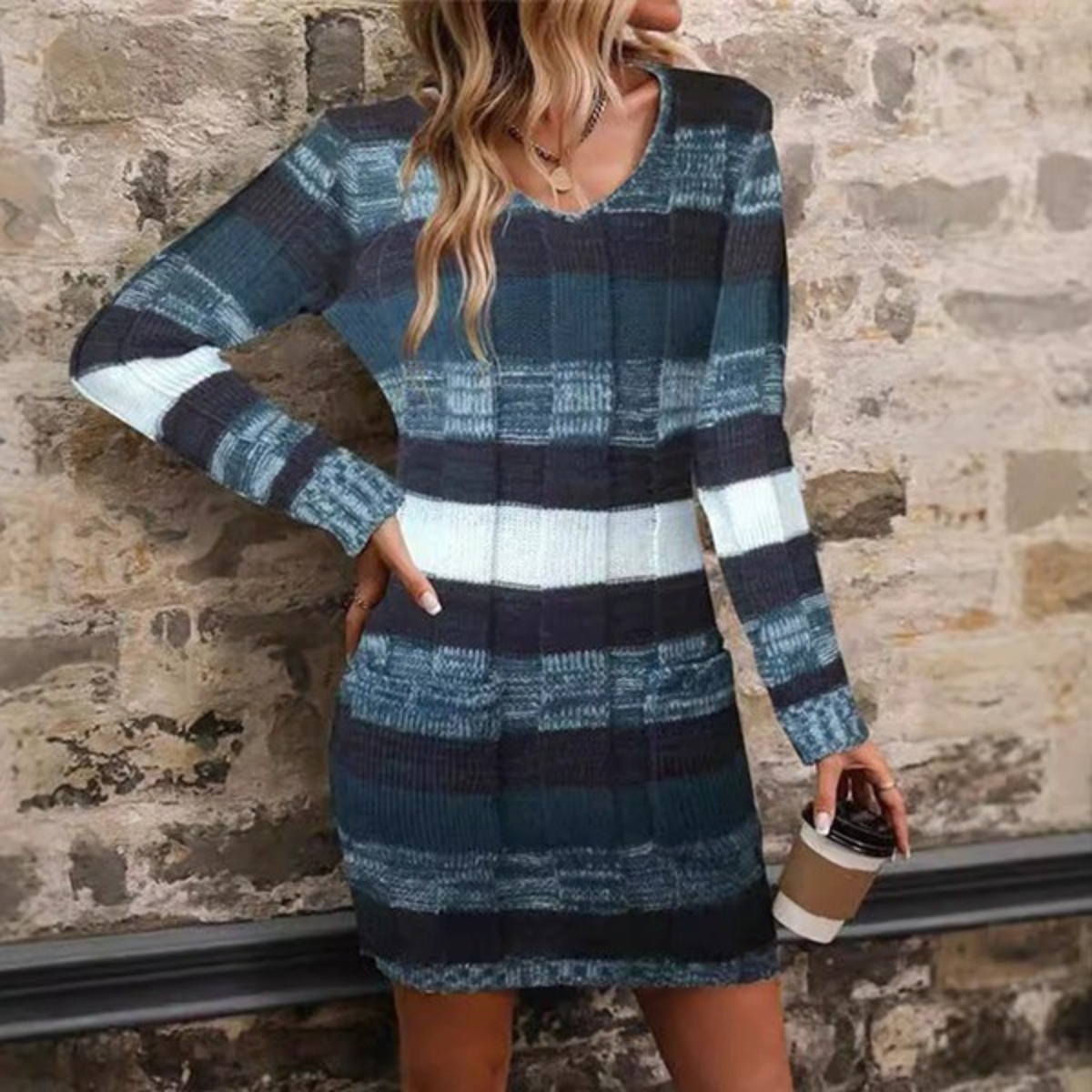 Yelina | Strickkleid mit Taschen