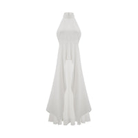 Reya | feminines langes Kleid mit Neckholder-Ausschnitt