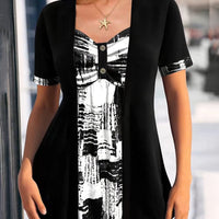 Lina™ | Elegantes Set mit gemusterter Bluse