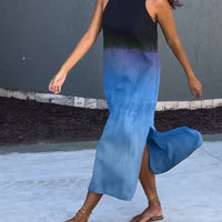 Tayla | Ombre ärmelloses Midikleid