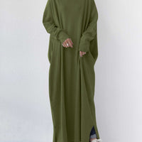 Frieda | elegantes Damenkleid mit V-Ausschnitt und langen Ärmeln