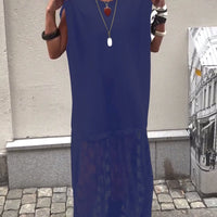 Milani | Patchwork Kleid, ärmellos & aus Mesh