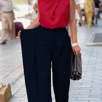 Rita | Asymmetrische Hose mit weitem Bein