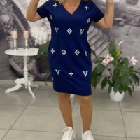 Hana | Kleid Mode V-Ausschnitt Kurzärmelig