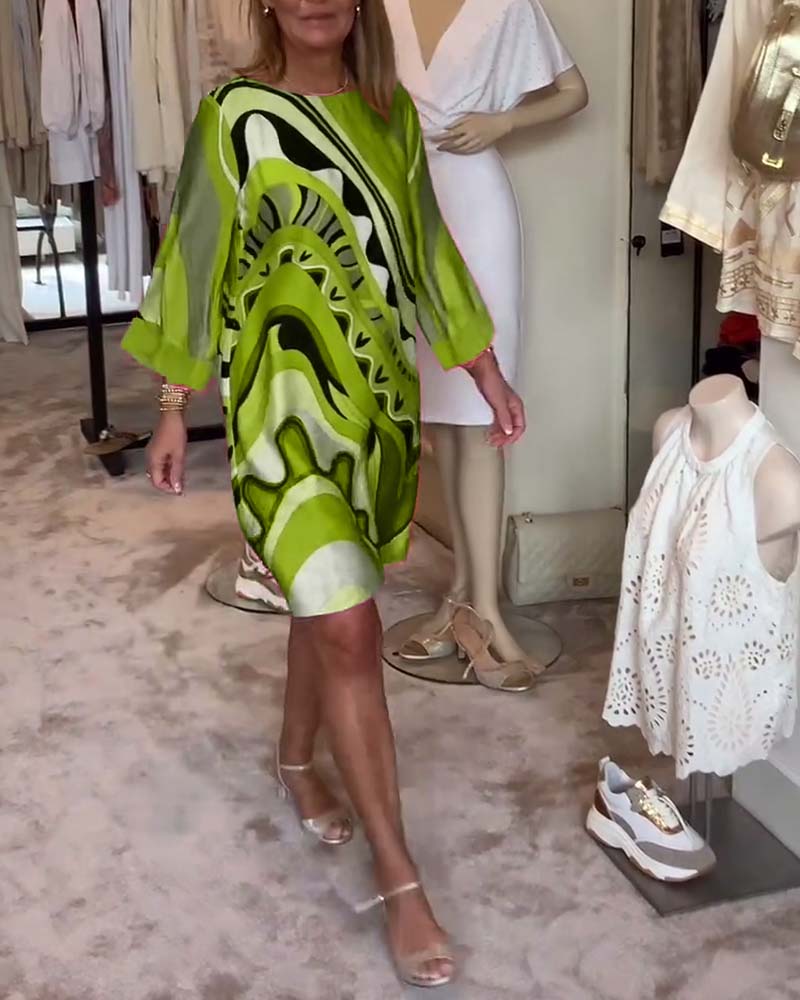 Puria | Mittellanges Kleid mit einzigartigem Druck