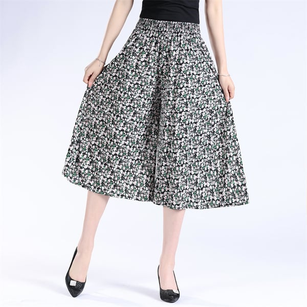 Jayne | Geblümte Culottes mit elastischer Taille