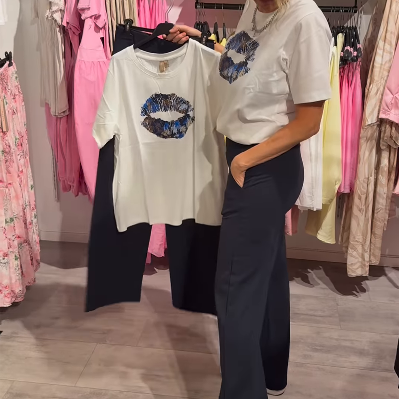 Mally | Zweiteiliges Set mit Print – Top & Hose