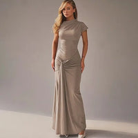 Averie™ | Leichtes Plisseekleid mit Kurzarm & Schnürung