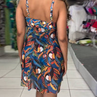 Kimberly | Einteiler Badeanzug mit buntem Druck und Schlitzriemen