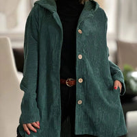Andrea™ | Lässige Cordjacke mit Kapuze für Damen
