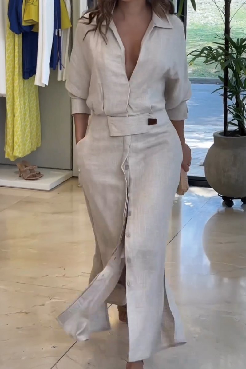 Niana | Luftiges Maxikleid aus Leinen & Baumwolle