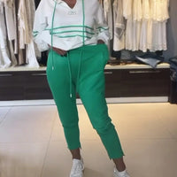 Eden | Gestreiftes Sweatshirt-Set - Oberteil & Unterteil