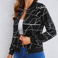 Evalaine™ | Geometrische Zipperjacke für Damen